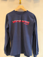 Load image into Gallery viewer, winter games long sleeve tee -navy- snow capped
