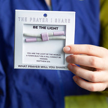 Load image into Gallery viewer, BE THE LIGHT Bracelet, Christian Cord Bracelet
