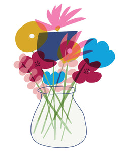 Giclee Flowers Art Print Spring Bouquet Wall Art - Petite