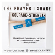 COURAGE + STRENGTH Bracelet, Christian Cord Bracelet