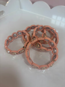 the jewel bracelet - peach