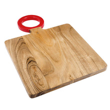 Load image into Gallery viewer, Wood Board with Enamel Handle - Small - Red
