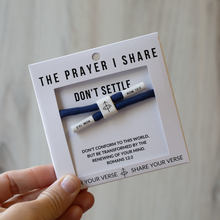 Load image into Gallery viewer, DON&#39;T SETTLE Christian Cord Braceletg
