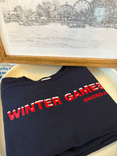 Load image into Gallery viewer, winter games long sleeve tee -navy- snow capped
