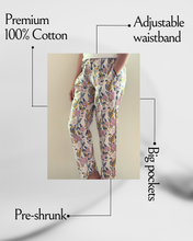 Load image into Gallery viewer, Cotton Pajama Pants Women - Blooming Breeze
