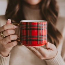 Load image into Gallery viewer, Red Plaid Coffee Mug
