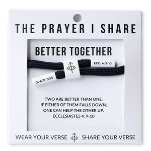 BETTER TOGETHER Bracelet, Christian Cord Bracelet