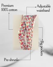 Load image into Gallery viewer, Cotton Pajama Pants Women - Floral Whispers
