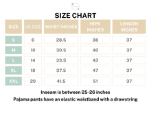 Load image into Gallery viewer, Cotton Pajama Pants Women - Midnight Swim
