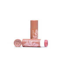 Load image into Gallery viewer, Lip butter • rose bergamot • botanically tinted • moisture rich &amp; glossy enhanced with olive squalane
