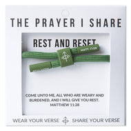 REST AND RESET Prayer Bracelet, Christian Athletes, Military