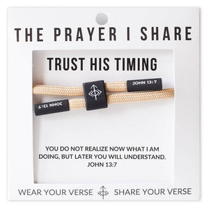TRUST HIS TIMING Christian Cord Bracelet