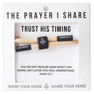 TRUST HIS TIMING Christian Cord Bracelet