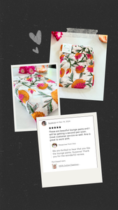 Cotton Pajama Pants Women - Floral Whispers