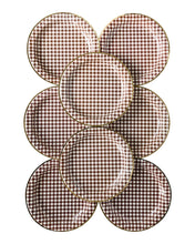 Load image into Gallery viewer, THP931 - Harvest Brown Gingham Check 11&quot; Plate
