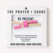 Load image into Gallery viewer, BE PRESENT Christian Cord Bracelet, Bible Verse Gifts
