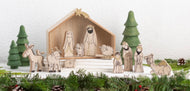Wood nativity - 12 piece set