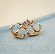 Load image into Gallery viewer, Anchor Post Earrings
