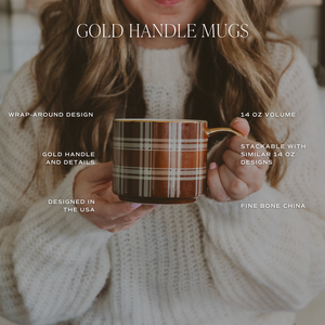 *NEW* Brown Plaid Coffee Mug - Fall Decor & Gifts