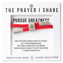 Load image into Gallery viewer, PURSUE GREATNESS Christian Cord Bracelet
