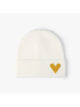 Load image into Gallery viewer, Heart Accent Cuffed Knit Beanie
