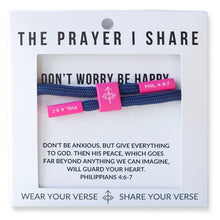 Load image into Gallery viewer, DON&#39;T WORRY BE HAPPY Christian Cord Bracelet

