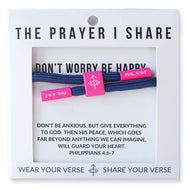 DON'T WORRY BE HAPPY Christian Cord Bracelet