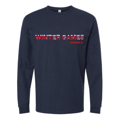 winter games long sleeve tee -navy- snow capped