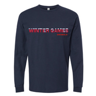 winter games long sleeve tee -navy- snow capped