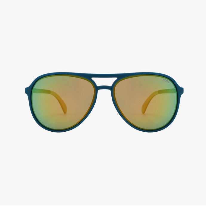 DASH LAGOON Polarized Active Soft Rubber Aviator Sunglasses