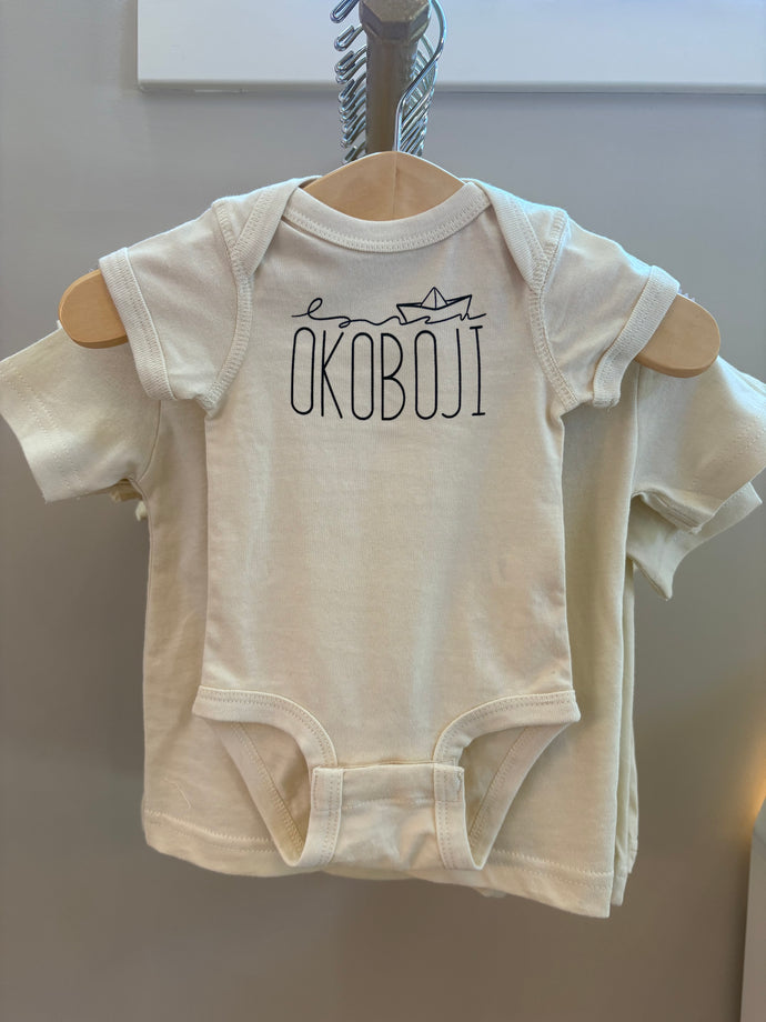 Onesie in natural-short sleeve