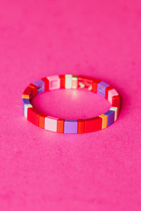 Late Start Enamel Beaded Colorful Summer Bracelet
