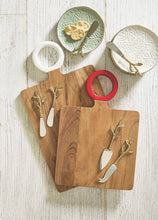 Load image into Gallery viewer, Wood Board with Enamel Handle - Small - Red
