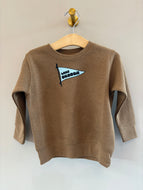 toddler crew boat flag in brown