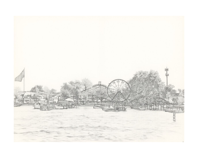 8x10 art print - arnolds park