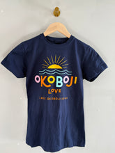 Load image into Gallery viewer, okoboji love logo tee- short sleeve - navy
