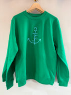 kelly green crew with anchor