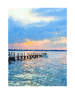 Dock sunset print