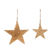 Load image into Gallery viewer, Small wood star ornament
