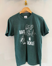 Load image into Gallery viewer, Bait N Tackle - forest green heather tee
