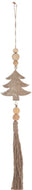Wood tree bead tassel