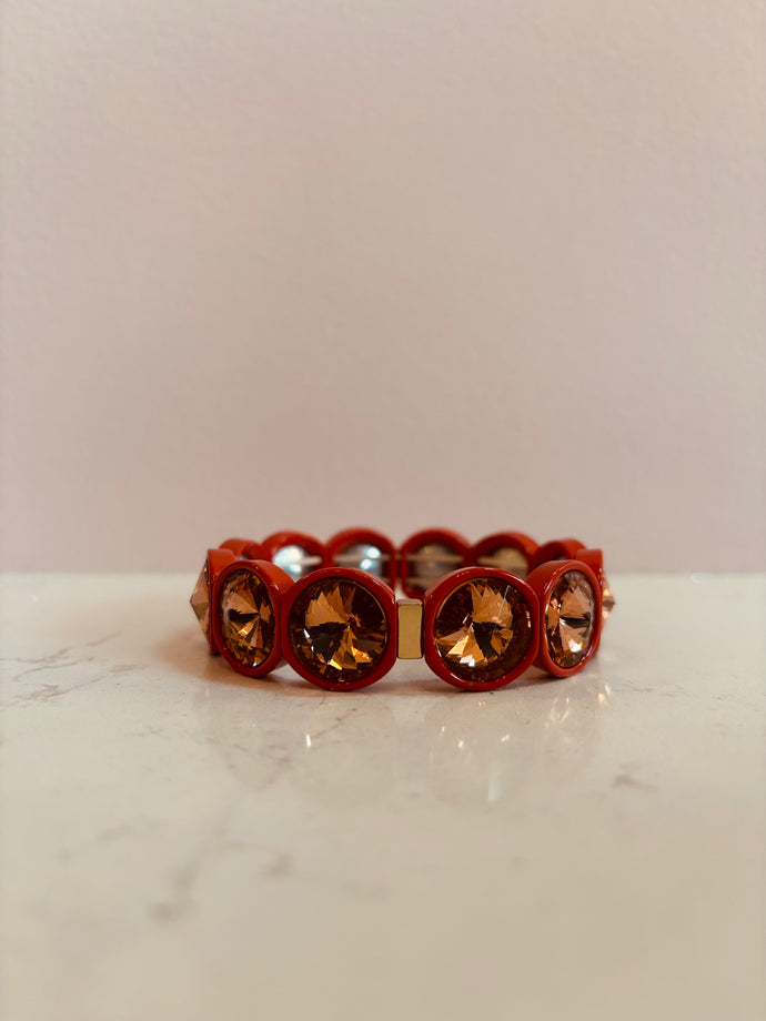 the jewel bracelet - tomato red/coral