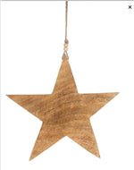Large wood star ornament