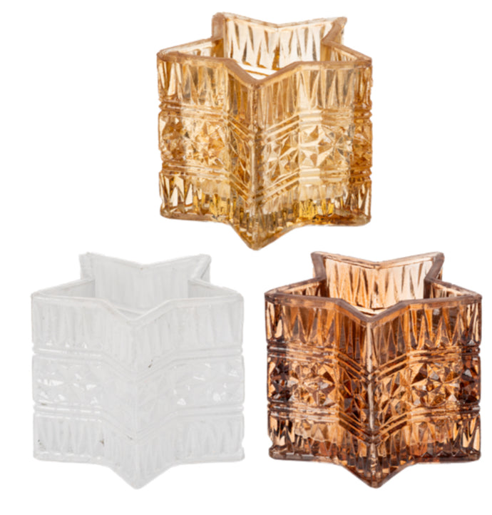 Star tea light holder