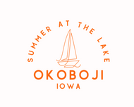 sailboat - summer at the lake print - white