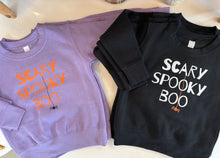 Load image into Gallery viewer, Scary spooky boo toddler crew-black
