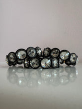 Load image into Gallery viewer, the jewel bracelet - black with clear crystal
