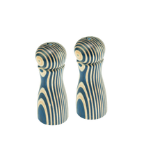 Load image into Gallery viewer, 4" Blue Pakka Salt &amp; Pepper Shaker Set
