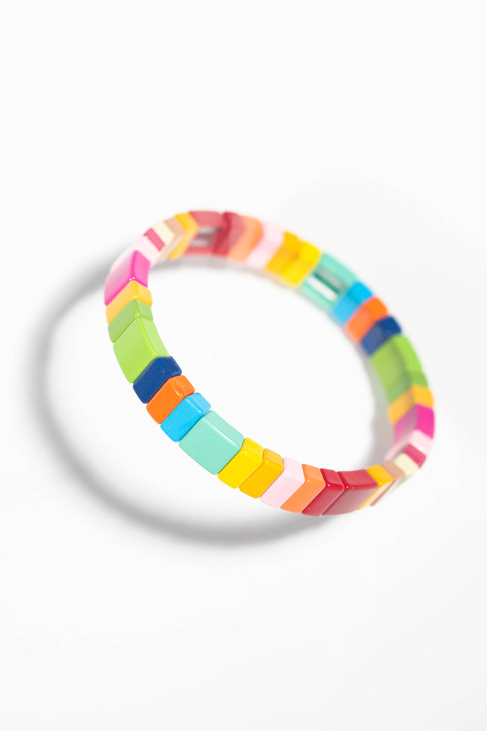 One More Round Enamel Beaded Colorful Summer Bracelet