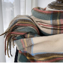 Load image into Gallery viewer, Plaid Winter Scarf-Vintage Tassel Shawl
